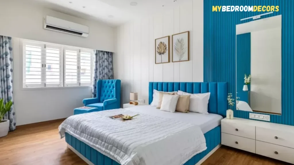 blue and white bedroom decor ideas